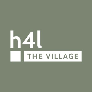 logo THE VILLAGE color background